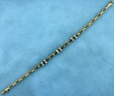 18k Gold Diamond And Sapphire Bracelet