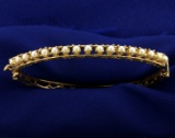 Pearl Bangle Bracelet