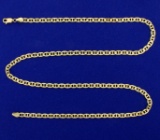 21 Inch Italian Made Anchor Or Mariner Link Chain In 14k Gold
