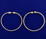 Two Heavy Weight Custom Made Hand Etched Bangle Cuff Bracelets In 14k Gold