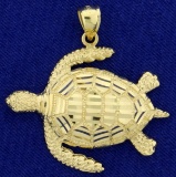 Sea Turtle Pendant In 14k Yellow Gold