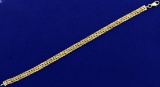 Triple Stranded Rope Style Bracelet In 14k Yellow Gold