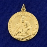 Saint Camillus De Lellis Pendant In 14k Yellow Gold