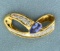 Tanzanite And Diamond Slide In 14k Yellow Gold