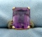 12 Ct Amethyst Ring In 14k Gold