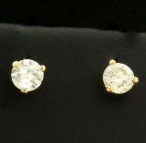 1/2 Carat Diamond Stud Earrings