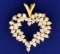 Large Heart Pendant In 14k Yellow Gold