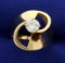 1/2 Ct Solitaire Designer Diamond Ring In 14k Yellow Gold