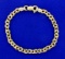 Designer Link Bracelet In 14k White & Yellow Gold