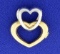 Italian Made Heart Pendant In 14k White And Yellow Gold