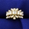 2.5ct Tw Round And Baguette Diamond Ring In 18k Yellow Gold