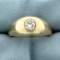 Men's 3/4 Ct Solitaire Diamond Ring In 14k Yellow Gold