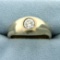 Men's 2/3 Carat Solitaire Diamond Ring In 14k Yellow Gold