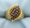 1/2ct Total Weight Garnet Ring In 14k Yellow Gold