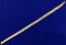 6 3/4 Inch Double Stranded Diamond Cut Omega Bracelet