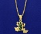 14k Gold Enameled Frog Pendant With Chain