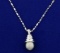 Tahitian Pearl Pendant On 16 Inch Neck Chain In 14k White Gold