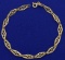 Italian Made Designer Infinity Link Bracelet In 18k Yellow Gold