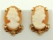 Unique Cameo Earrings In 14k Yellow And Rose Gold