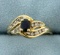 Natural Sapphire And Diamond Gold Ring