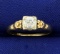 Vintage 1/3ct Solitaire Diamond Ring In 14k Yellow Gold