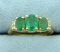 Over 2ct Tw Natural Emerald And Diamond Ring In 14k Yellow Gold