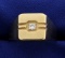 Men's Solitaire Diamond Ring In 10k Yellow Gold