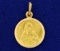 Two-sided Jesus And Mother Mary Charm In 10k Yellow Gold