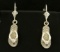 Dangle Flip-flop Earrings In 14k White Gold