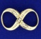 1/2ct Tw Diamond Infinity Design Slide Or Pendant In 14k Yellow Gold