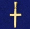 Gold Cross Pendant In 14k Yellow Gold