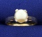 7.5mm Solitaire Akoya Pearl Ring In 14k Yellow And White Gold