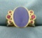 10ct Purple Jade And Morganite Ring In 14k Yellow Gold