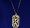 Italian Made Abstract Design Cut-out Necklace In 14k Yellow Gold With Chain
