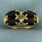 Unique Design Onyx Ring In 14k Yellow Gold
