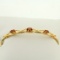 Garnet Bangle Bracelet In 14k Yellow Gold