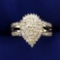 3/4ct Tw Round And Baguette Diamond Ring In 10k Yellow Gold