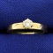 1/5ct Solitaire Diamond Engagement Ring In 14k Yellow Gold