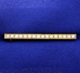 Antique Seed Pearl Bar Pin In 14k Gold