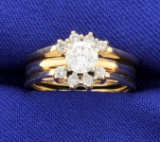 3/4ct Tw Diamond Ring With Ring Jacket