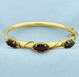 6ct Tw Garnet Bangle Bracelet