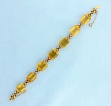 42ct Tw Citrine Rose Gold Bracelet