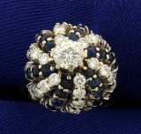 2 1/2ct Tw Diamond And Sapphire Ring