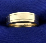 Men's 7mm Wide Wedding Band With Beaded Edge