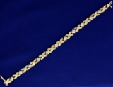 3 Ct Tw Diamond Tennis Bracelet With Baguette And Round Diamonds