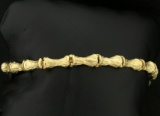 Bamboo Style Bracelet In 14k Yellow Gold