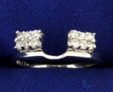 1/4 Ct Tw Diamond Ring Jacket In 14k White Gold