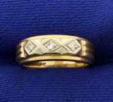 Vintage Diamond Band Ring In 14k Yellow And White Gold