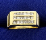 Over 1ct Tw Princess Cut Diamond Ring In 14k Yellow Gold