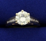 1.5ct Tw Diamond Engagement Ring In 14k Yellow Gold
